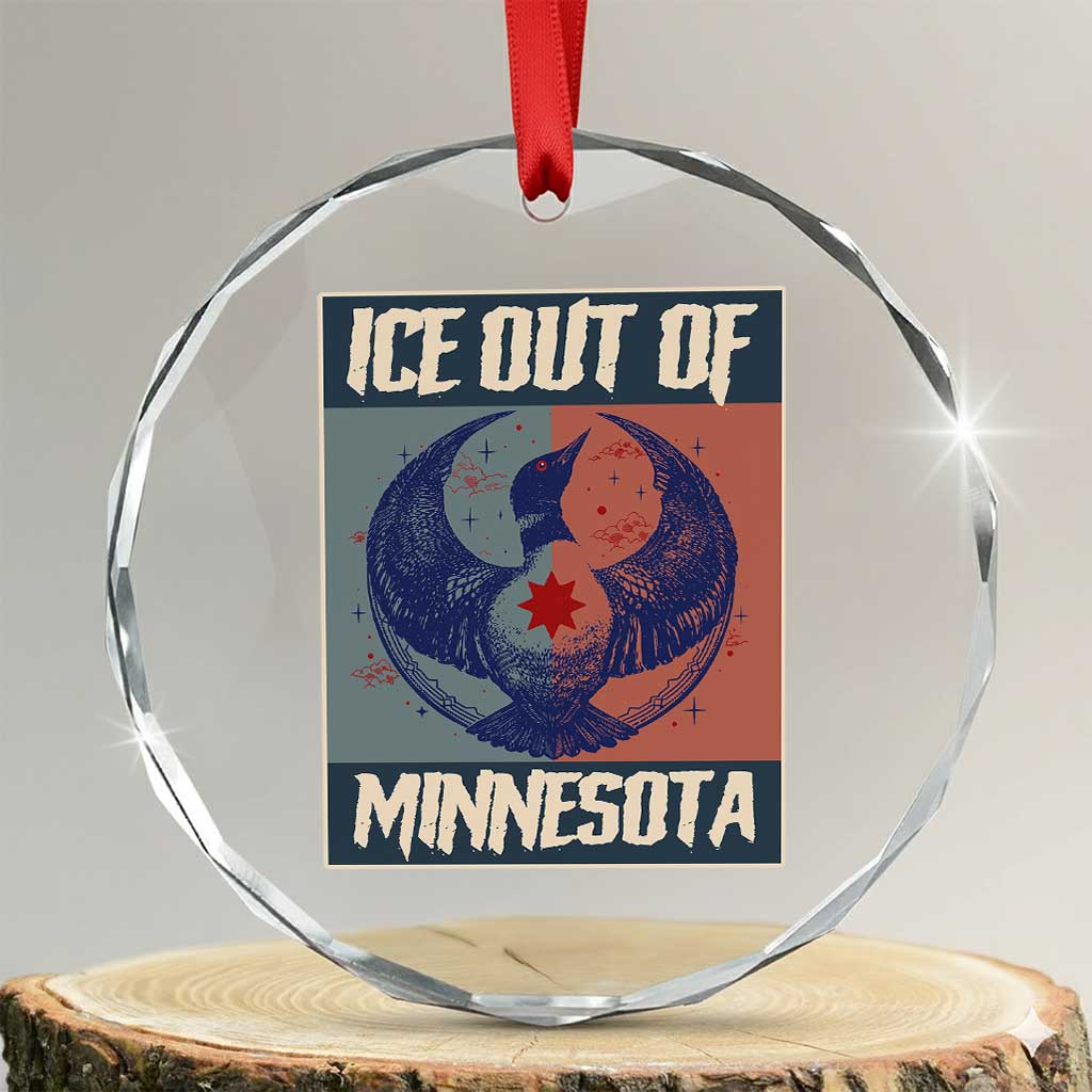 Ice Out Of Minnesota Crystal Glass Ornament Social Justice Solidarity