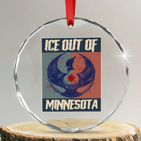 Ice Out Of Minnesota Crystal Glass Ornament Social Justice Solidarity