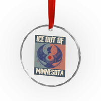 Ice Out Of Minnesota Crystal Glass Ornament Social Justice Solidarity