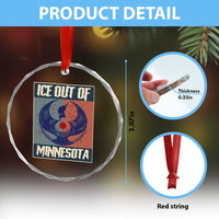 Ice Out Of Minnesota Crystal Glass Ornament Social Justice Solidarity