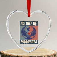Ice Out Of Minnesota Heart Crystal Glass Ornament Social Justice Solidarity