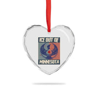 Ice Out Of Minnesota Heart Crystal Glass Ornament Social Justice Solidarity