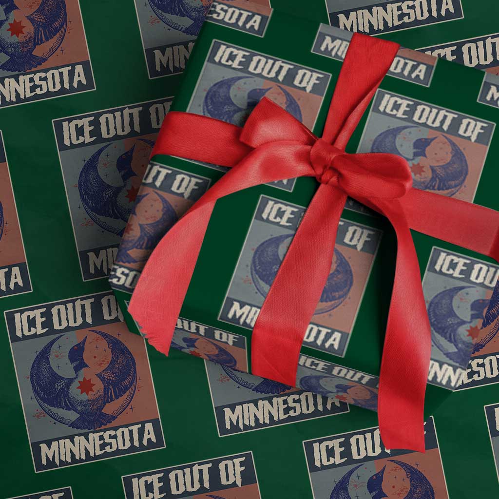 Ice Out Of Minnesota Wrapping Paper Roll Social Justice Solidarity