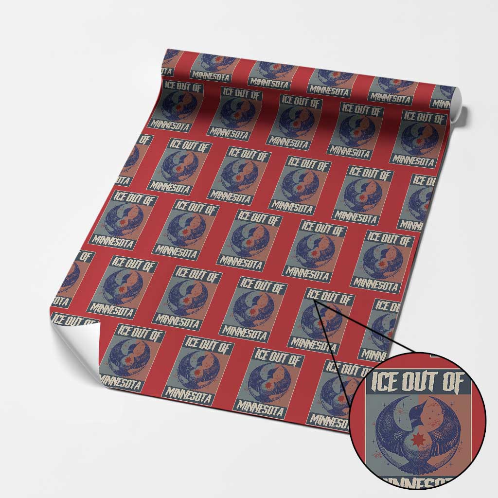 Ice Out Of Minnesota Wrapping Paper Roll Social Justice Solidarity