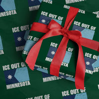 Ice Out Of Minnesota Wrapping Paper Roll State Flag Minneapolis Justice and Resistance