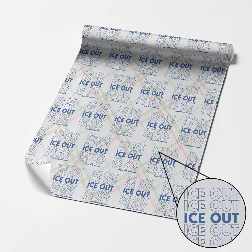 ICE Out Wrapping Paper Roll I Stand With Minnesota Minneapolis Anti ICE