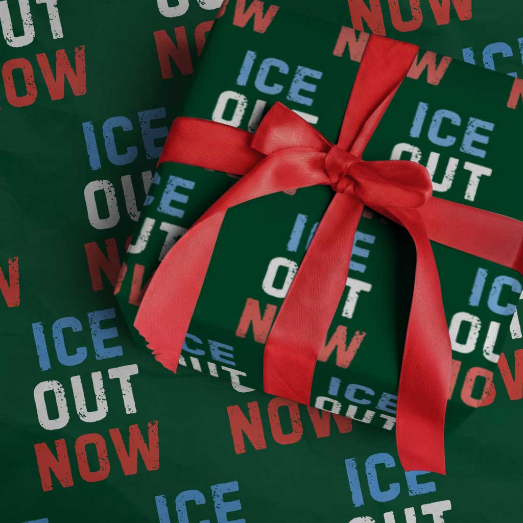 Ice Out Wrapping Paper Roll Minneapolis Resist ICE Immigration Rights Protest
