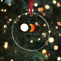 Iceland Total Solar Eclipse 2026 Totality Crystal Glass Ornament Travel Souvenir Astronomy Geek Gift