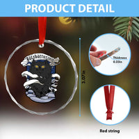 Icelandic Xmas Crystal Glass Ornament Yule Cat Jolakotturinn Xmas Eve TS09