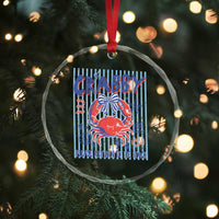 If Crabby Please Return To The Beach Crystal Glass Ornament Funny Summer Girl