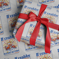 If Crabby Please Return To The Beach Wrapping Paper Roll Funny Summer Crab