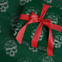 If I Fits I Sits Funny Cat in Skull Wrapping Paper Roll Dark Aesthetic Goth Cat Lover Gift for Macabre and Meme Fans