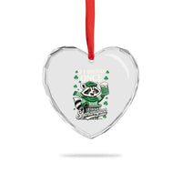 If I Shenan Once I Will Shenanigan Heart Crystal Glass Ornament St Patricks Day Raccoon