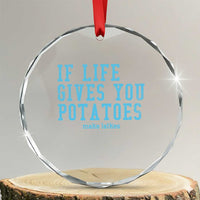 If Life Gives You Potatoes Make Latkes Crystal Glass Ornament Funny Hanukkah Gift Jewish Holiday - Wonder Print Shop