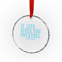 If Life Gives You Potatoes Make Latkes Crystal Glass Ornament Funny Hanukkah Gift Jewish Holiday - Wonder Print Shop
