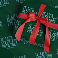 If Life Gives You Potatoes Make Latkes Wrapping Paper Roll Funny Hanukkah Gift Jewish Holiday - Wonder Print Shop