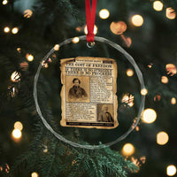 If There Is No Struggle No Progress Crystal Glass Ornament Frederick Douglass Newspaper - Wonder Print Shop