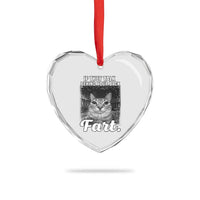 If They Talk Behind Your Back Fart Heart Crystal Glass Ornament Cat Meme Funny Oddly Specific