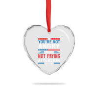If You Are Not Angry You Are Not Paying Attention Heart Crystal Glass Ornament Vintage Stars And Stripes - Wonder Print Shop