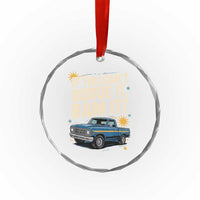If You Can’t Dodge It Ram It Funny Truck Meme Crystal Glass Ornament for Gearheads Country Road Warriors - Wonder Print Shop