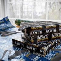 If You Can’t Dodge It Ram It Retro Truck Meme Wrapping Paper Roll for Gearheads Country Road Warriors - Wonder Print Shop