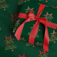 If You Jingle My Bells I'll Give You A White Christmas Wrapping Paper Roll Red Bow - Wonder Print Shop