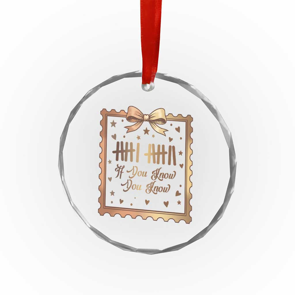 If You Know You Know Six Seven Meme Crystal Glass Ornament African American Gift