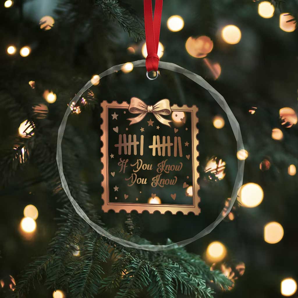 If You Know You Know Six Seven Meme Crystal Glass Ornament African American Gift