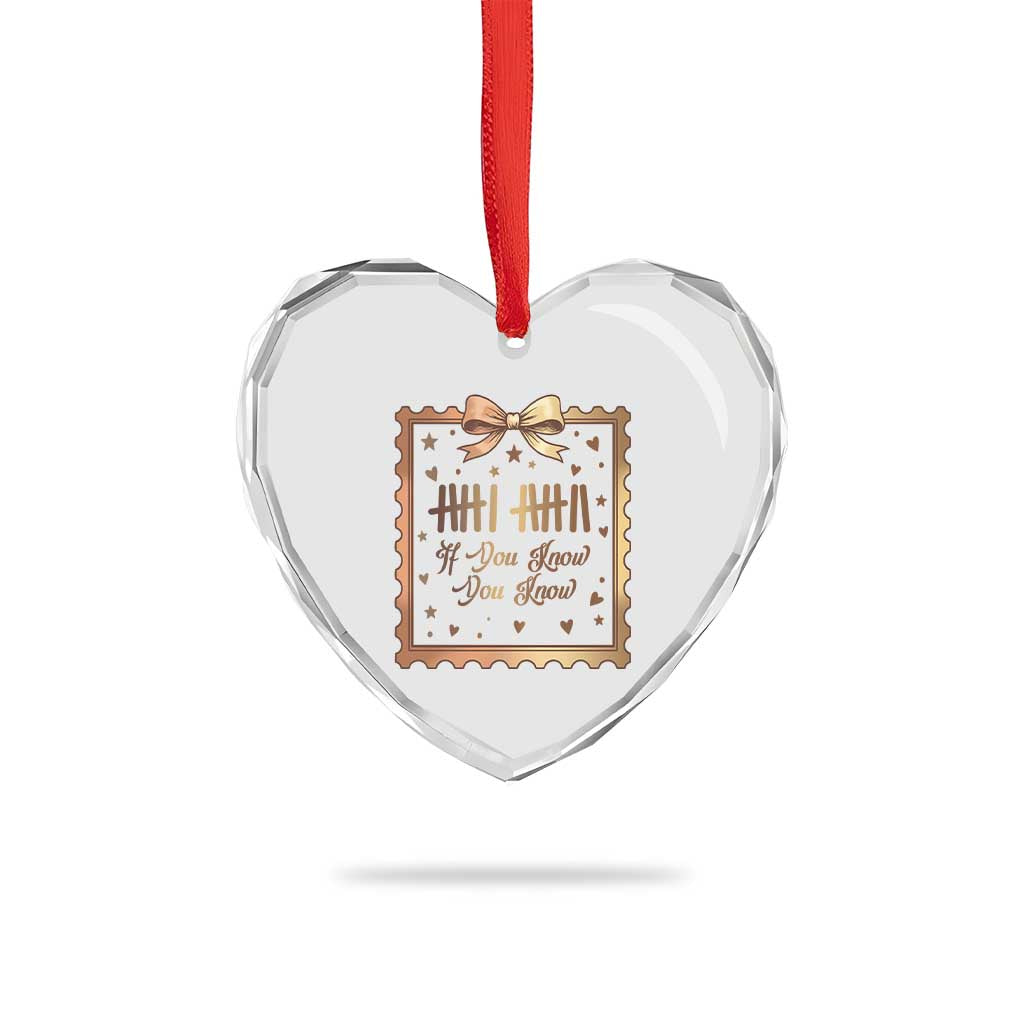 If You Know You Know Six Seven Meme Heart Crystal Glass Ornament African American Gift