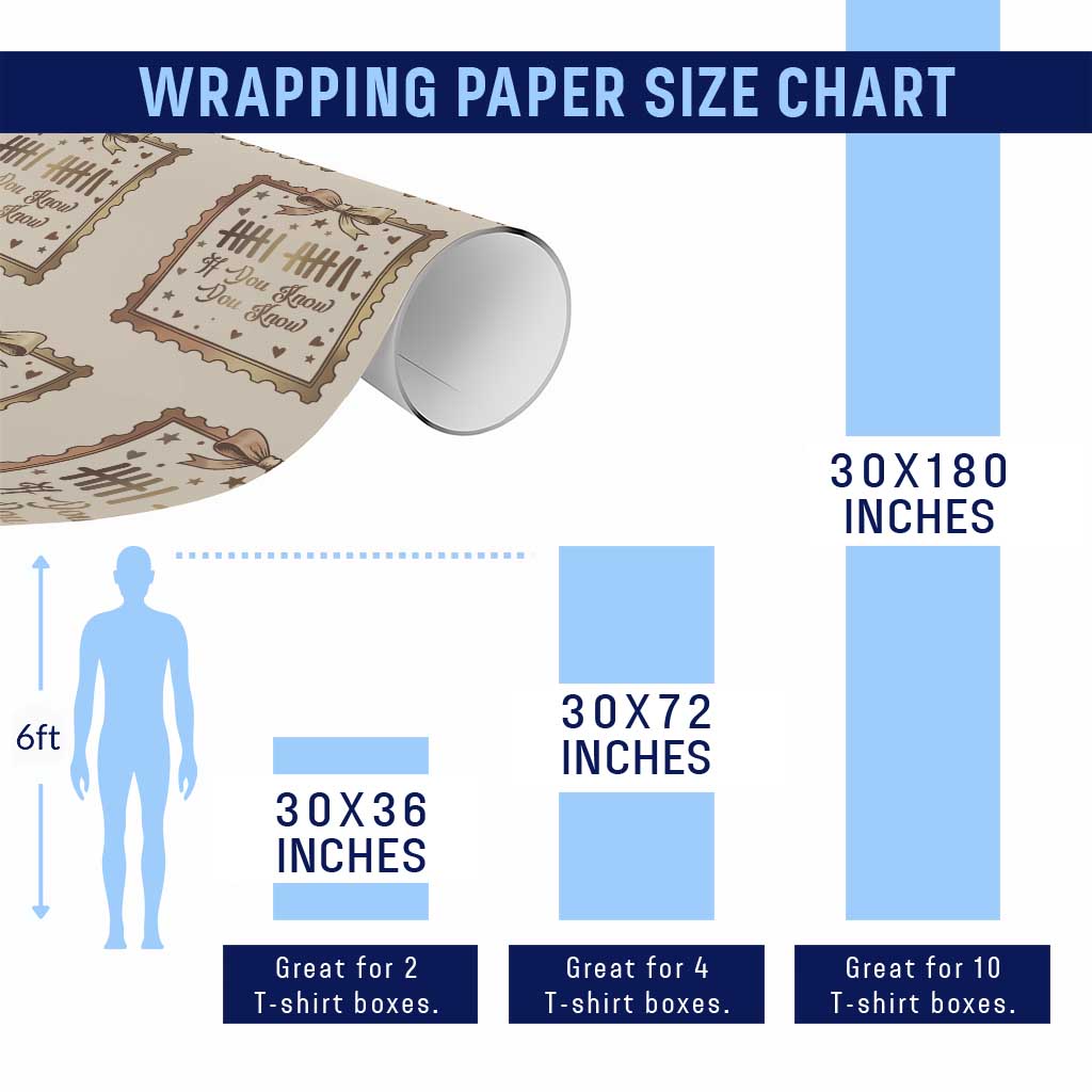 If You Know You Know Six Seven Meme Wrapping Paper Roll African American Gift