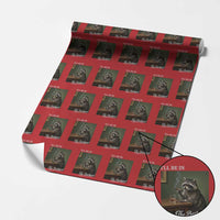 I'll Be in the Backyard Wrapping Paper Roll Funny Whiskey Cigar Raccoon Meme