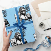 I'll Take My Whiskey Neat Because F Ice Wrapping Paper Roll Smoking and Drinking Bigfoot Subtle Political Resistance