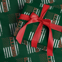 Illinois Pride Wrapping Paper Roll Vintage American Flag Distressed Varsity Aesthetic Letters IL State