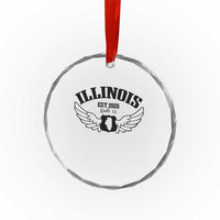 Illinois Route Highway 66 Souvenir Crystal Glass Ornament Open Road Adventure