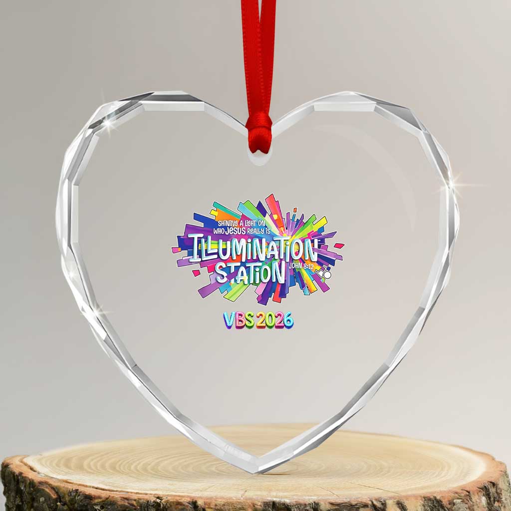 Illumination Station VBS 2026 Christian Lights Heart Crystal Glass Ornament Bible Jesus