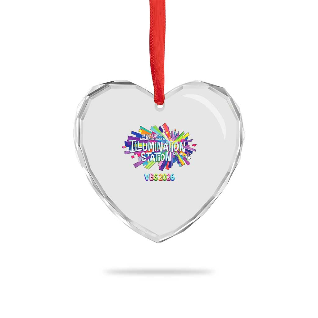 Illumination Station VBS 2026 Christian Lights Heart Crystal Glass Ornament Bible Jesus