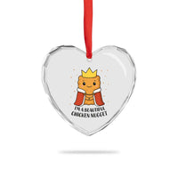 I'm A Beautiful Chicken Nugget Heart Crystal Glass Ornament Food Humor Gift - Wonder Print Shop