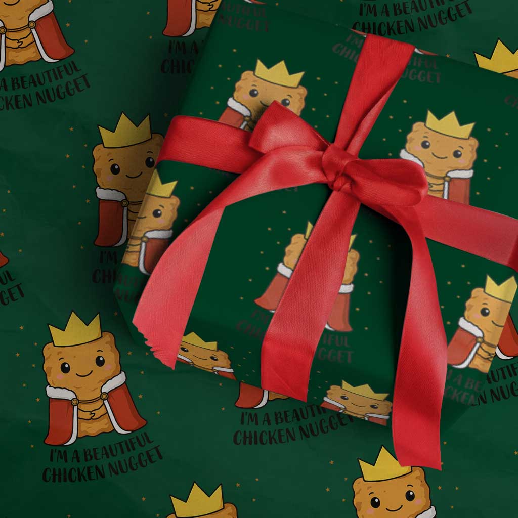 I'm A Beautiful Chicken Nugget Wrapping Paper Roll Food Humor Gift - Wonder Print Shop
