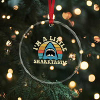 Im A Little Sharktastic Crystal Glass Ornament Vintage Shark Lover Week Gift