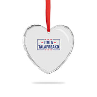I'm A Talafreako Patriotic Voter Heart Crystal Glass Ornament James Talarico Political Supporter Stars Election Box