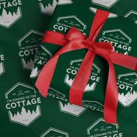 I'm Coming to the Cottage Wrapping Paper Roll Rustic Outdoor Retro Forest Hockey Romance - Wonder Print Shop
