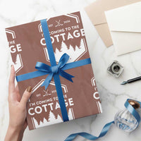 I'm Coming to the Cottage Wrapping Paper Roll Rustic Outdoor Retro Forest Hockey Romance - Wonder Print Shop