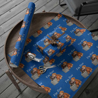 I’m Fine Viral Punch Monkey Meme Wrapping Paper Roll Cute Baby Monkey Hugging Plush Emotional Humor Gift