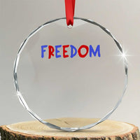I'm Freedom Americana Matching Couple Crystal Glass Ornament Funny Patriotic Red White and Blue 4th of July