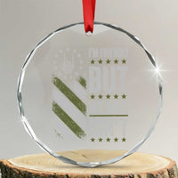 Im Friendly But My Wife Isnt Funny Husband Crystal Glass Ornament Vintage American Flag