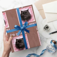 I'm Gonna Sniff You Wrapping Paper Roll Funny Black Cat Brainrot Meme