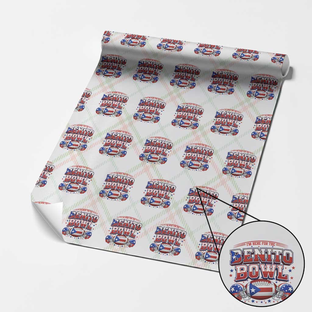 I’m Here for the Benito Bowl Wrapping Paper Roll Funny Music Fan Football Game Day
