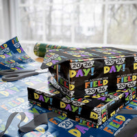 I'm Just Here for Field Day 2026 Wrapping Paper Roll School Colorful Sunglasses Graphic