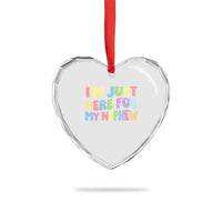 Im Just Here For My Nephew Heart Crystal Glass Ornament Gift For Aunt From Nephew