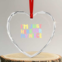 Im Just Here For My Niece Heart Crystal Glass Ornament Gift For Aunt From Niece